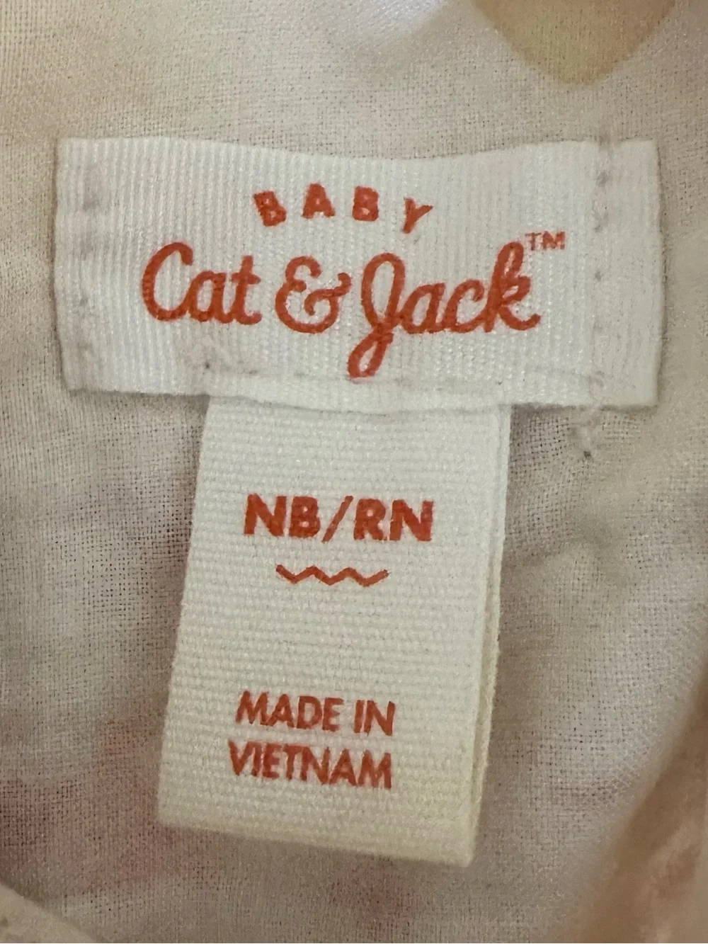 Cat & Jack Cream Floral Baby One-Piece Romper